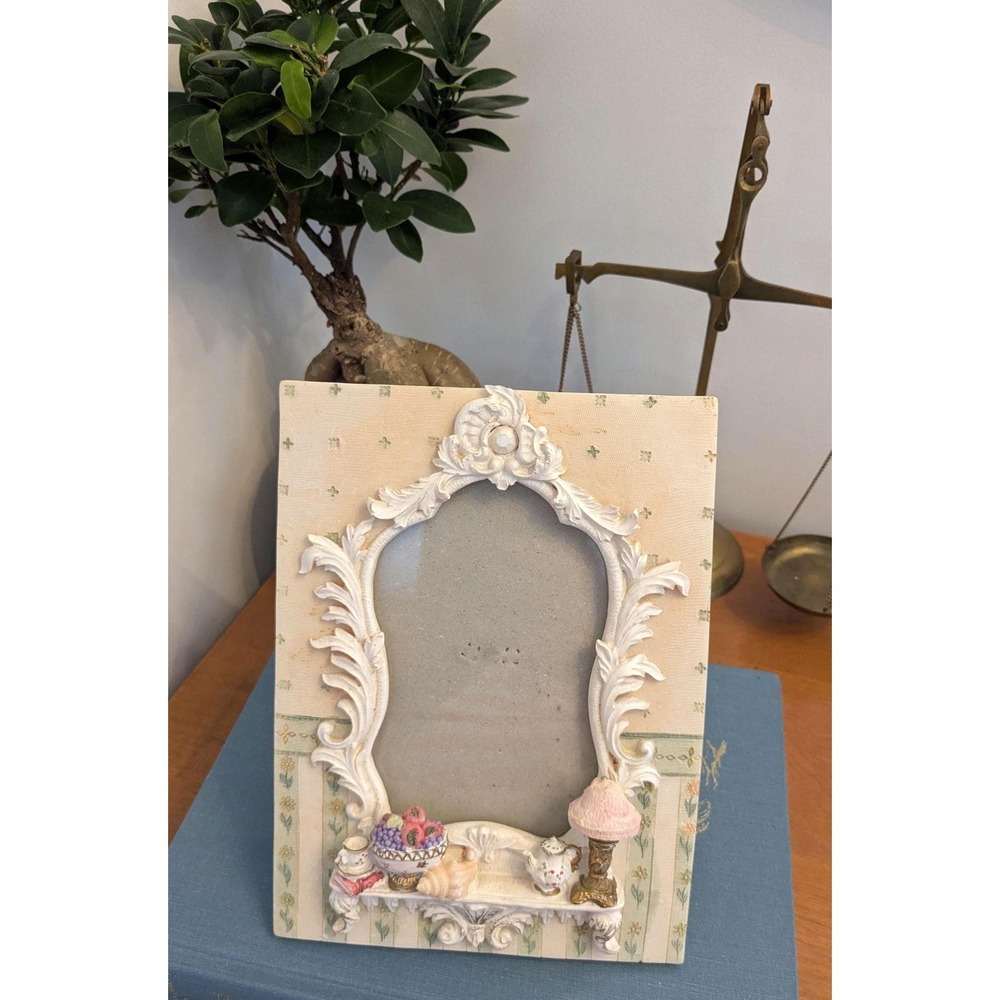 Vintage Ornate Picture Frame Cottage Style, Romantic Shabby Chic Photo Frame